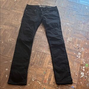 CULT OF INDIVIDUALITY BLACK STRAIGHT LEG JEANS W27